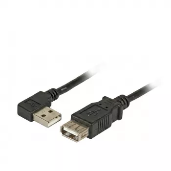 EFB-ELEKTRONIK USB 2.0 Extension Cable A (Angled) - A Male to Female, 3.0m, Black, Classic