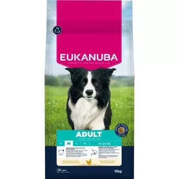 EUKANUBA Sucha Karma dla Psów Dorosłych Ras Średnich, Kurczak, 15 kg
