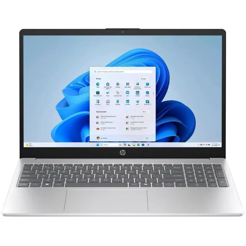 HP 15-fd0154wm Laptop, 15.6 inch FHD Dotykowy, Intel Core i5-1334U, 12GB DDR4, 512GB SSD, Intel Iris Xe, Windows 11 Home, Natural Silver (Repakowany) 2 lata
