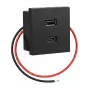 Shelly USB Charger Black - Ładowarka USB-A do montażu podtynkowego do inteligentnego domu