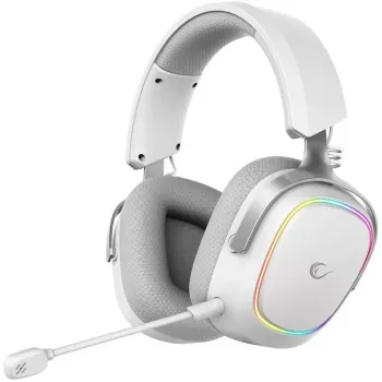 Rampage RETSU Bezprzewodowy Nauszny Zestaw Słuchawkowy BT 2.4G RGB Biały