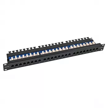 EFB-Elektronik ECOLAN Panel krosowy UTP 24xRJ45 Cat.5e 19 inch 1U RAL 9005 Czarny
