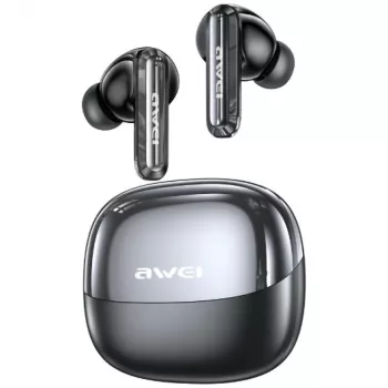 AWEI T229 ANC AI True Wireless Earbuds z tłumaczeniem w czasie rzeczywistym, aktywną redukcją szumów, Bluetooth 5.0, IPX4, do 20h pracy na baterii, czarny