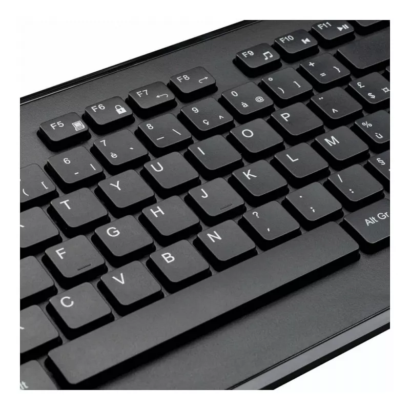 Targus AKM610FR Bezprzewodowy zestaw klawiatury i myszy - Pełnowymiarowy - AZERTY - Układ francuski - Czarny
