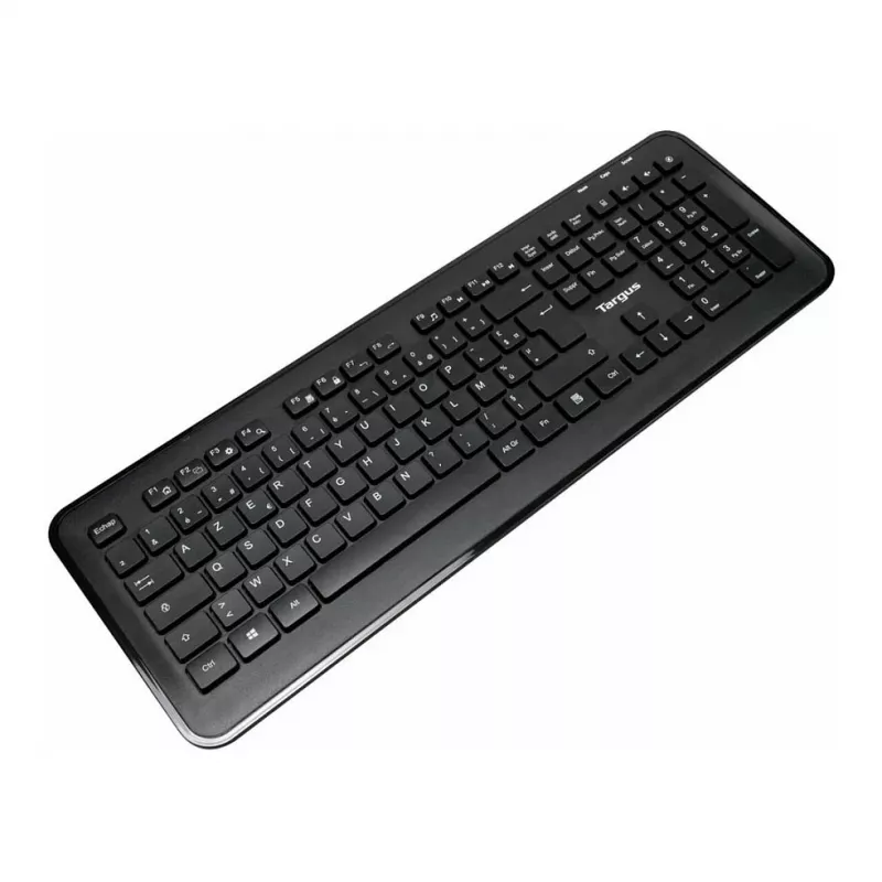 Targus AKM610FR Bezprzewodowy zestaw klawiatury i myszy - Pełnowymiarowy - AZERTY - Układ francuski - Czarny