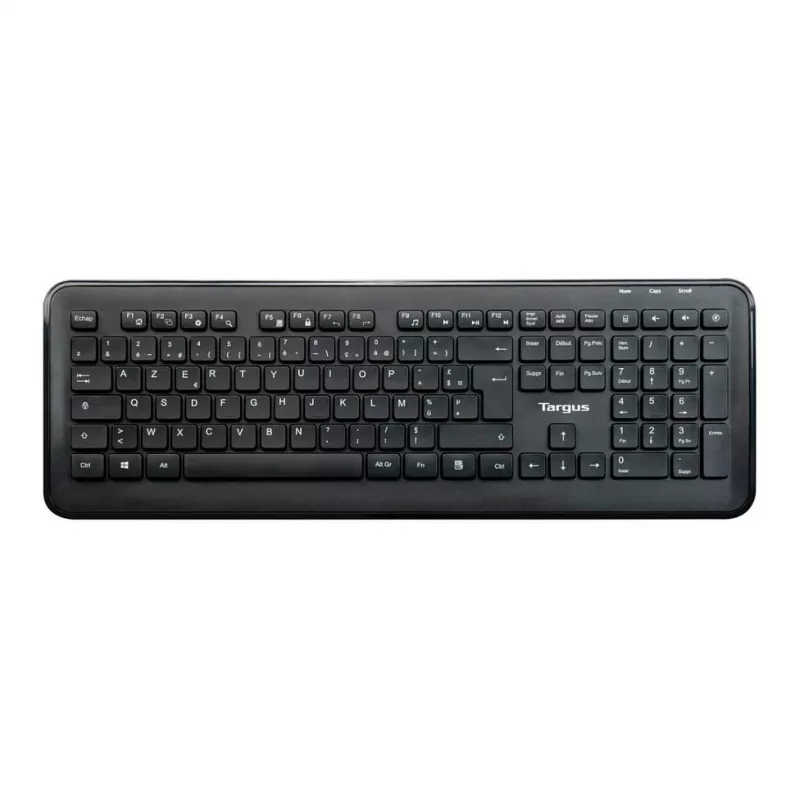 Targus AKM610FR Bezprzewodowy zestaw klawiatury i myszy - Pełnowymiarowy - AZERTY - Układ francuski - Czarny