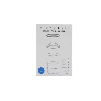 Airscape® Stalowy Pojemnik Aromatyczny Średni, Matowy Niebieski