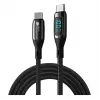 Good Connections USB 2.0 Kabel do ładowania i transmisji danych 100W z wyświetlaczem cyfrowym USB-C na USB-C 1m Czarny