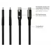 Good Connections USB 2.0 Kabel do ładowania i transmisji danych 100W z wyświetlaczem cyfrowym USB-C na USB-C 1m Czarny