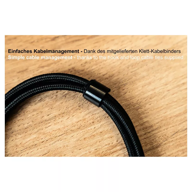 Good Connections USB 2.0 Kabel do ładowania i transmisji danych 100W z wyświetlaczem cyfrowym USB-C na USB-C 1m Czarny