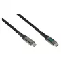 Good Connections USB 2.0 Kabel do ładowania i transmisji danych 100W z wyświetlaczem cyfrowym USB-C na USB-C 1m Czarny