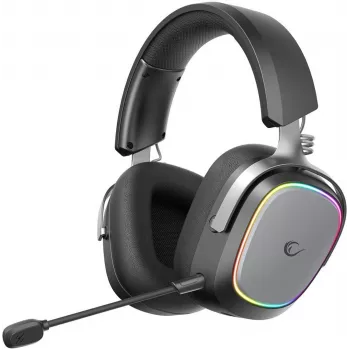 Rampage RETSU Bezprzewodowy Nauszny Zestaw Słuchawkowy do Gier Bluetooth 2.4G RGB Czarny