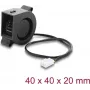Wentylator promieniowy Delock 12 V DC 40 x 40 x 20 mm z 3-pinowym złączem wentylatora, czarny (67489)