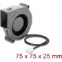 Delock Radial Fan / Blower Fan 12 V DC 75 x 75 x 25 mm z 3-pinowym złączem wentylatora, czarny (67494)