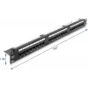 Delock 19 inch 1U Patch Panel 24 Port Cat.6 z LED i odciążeniem kabli, nieekranowany, czarny (91087)
