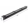 Delock 19 inch 1U Patch Panel 24 Port Cat.6 z LED i odciążeniem kabli, nieekranowany, czarny (91087)