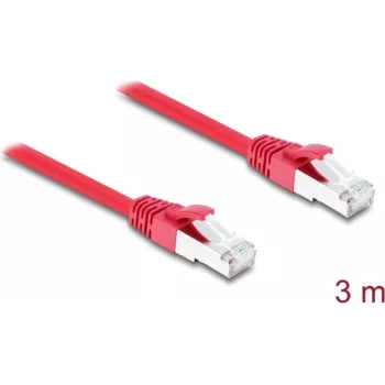 Delock RJ45 Network Cable Cat.6A S/FTP 3 m Red (81186)