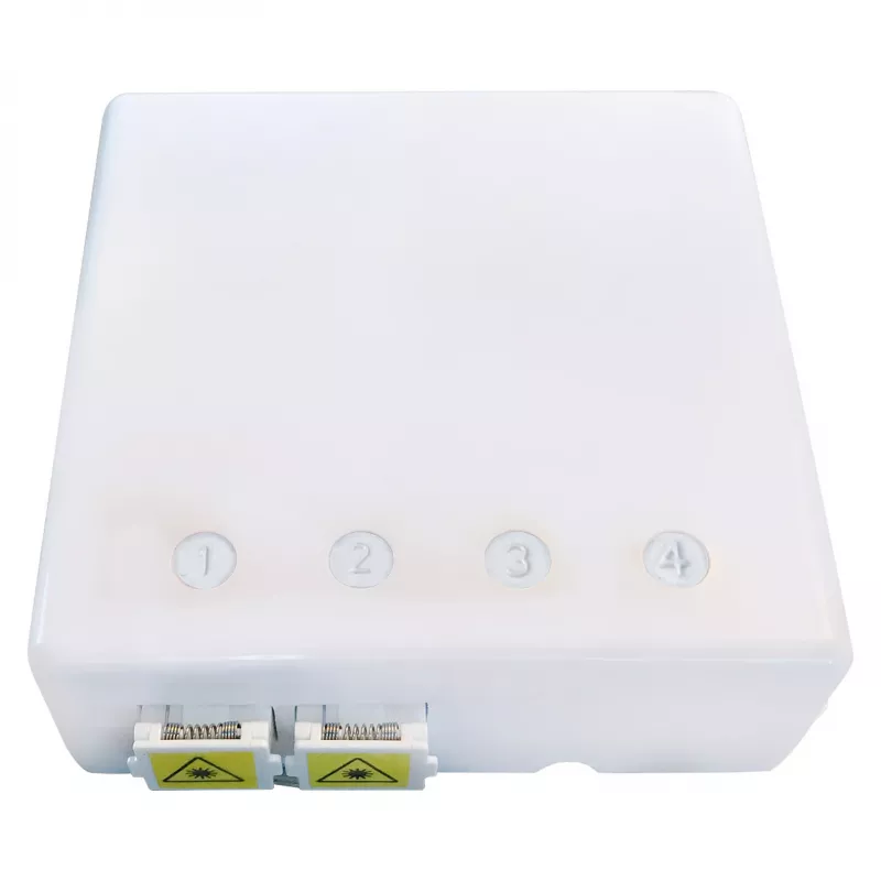 EFB Elektronik FTTH Box for 4 SC-S or LC-D Couplings 80x80 with Cable Guide, Shrink Version
