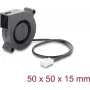 Wentylator promieniowy / dmuchawa Delock 12 V DC 50 x 50 x 15 mm z 3-pinowym złączem wentylatora, czarny (67490)