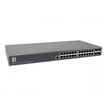 LevelOne TURING 28-Port L3 Lite Managed Gigabit Switch, 24 x 1G RJ45, 4 x 1G/10G SFP+ Uplinks