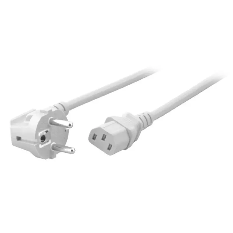 EFB Elektronik Przewód zasilający Schuko 90° do C13 180° Biały 1,8 m 3x0,75 mm²