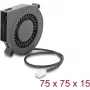 Delock Radial Fan / Blower 12 V DC 75 x 75 x 15 mm z 3-pinowym złączem wentylatora, czarny (67493)