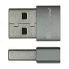 Good Connections USB 2.0 Adapter USB-A Męski na USB-C Żeński Aluminiowa Obudowa Szary 2-Pack