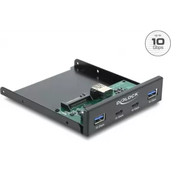 Panel przedni Delock 3,5 cala USB 10 Gbps 2 x USB Type-C + 2 x USB Type-A (64369)
