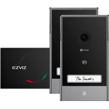 EZVIZ HP7 Zestaw wideodomofonu (3MP, 2 dzwonki, 1 monitor, 2-przewodowy, IP65, 3 karty RFID)