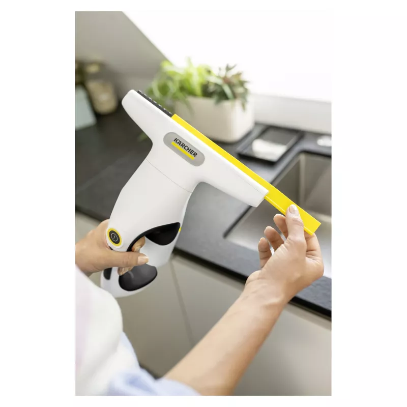Kärcher WV 1 Compact Care Odkurzacz do okien, litowo-jonowy, 25 min czasu pracy, zbiornik 100 ml, żółty/czarny