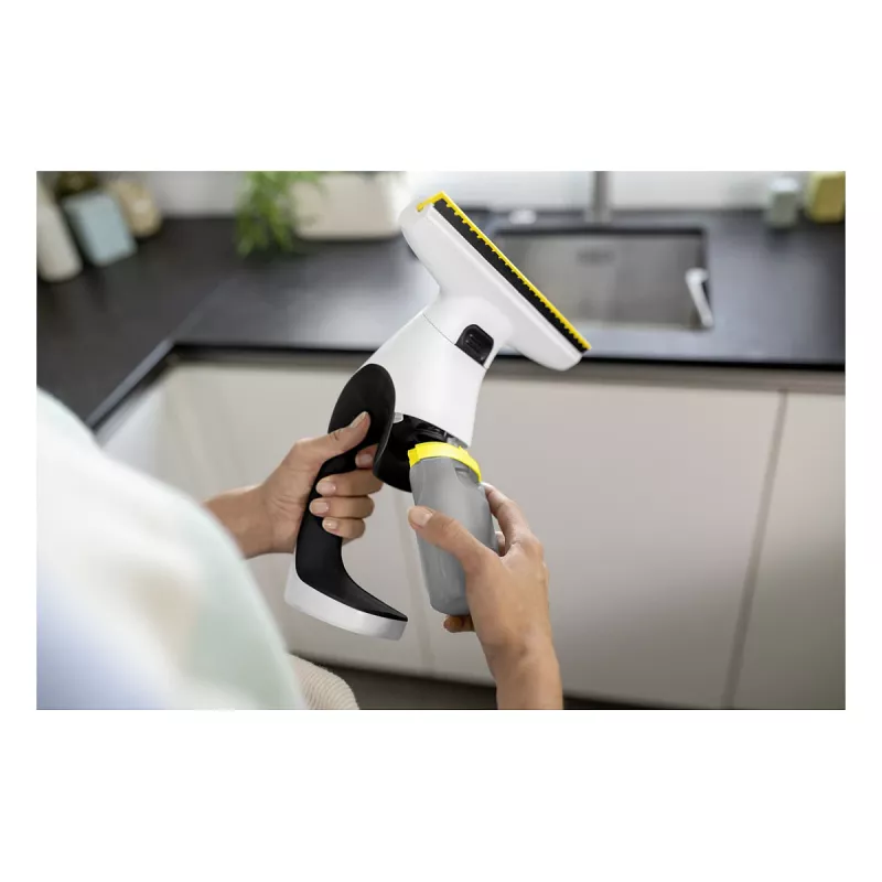 Kärcher WV 1 Compact Care Odkurzacz do okien, litowo-jonowy, 25 min czasu pracy, zbiornik 100 ml, żółty/czarny