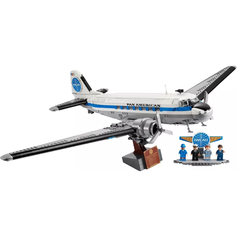 LEGO Icons 11378 Douglas DC-3 PAN AM Samolot Pasażerski Zestaw do Budowania (2500 Elementów)