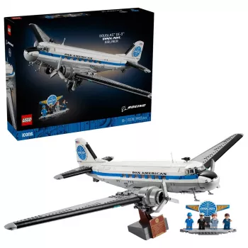 LEGO Icons 11378 Douglas DC-3 PAN AM Samolot Pasażerski Zestaw do Budowania (2500 Elementów)
