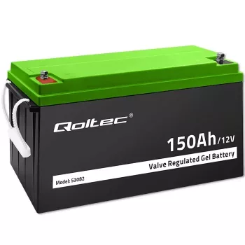 Qoltec 12V 150Ah Akumulator Żelowy (GEL) - VRLA, Bezobsługowy, 41,8kg