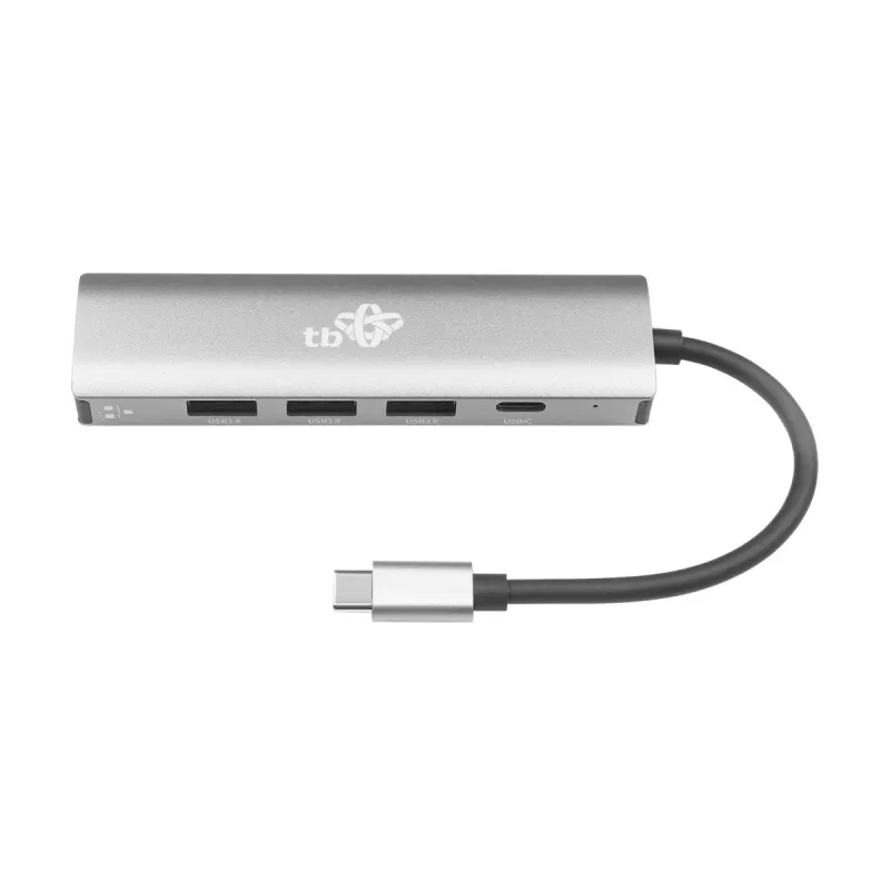 Adapter TB USB-C na RJ45 Gigabit Ethernet z 3x USB-A 3.0 i USB-C PD 100W, Space Grey