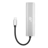 Adapter TB USB-C na RJ45 Gigabit Ethernet z 3x USB-A 3.0 i USB-C PD 100W, Space Grey