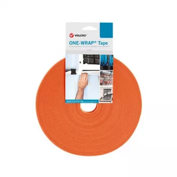 VELCRO One Wrap Band 10 mm Wide, Orange, 25 m