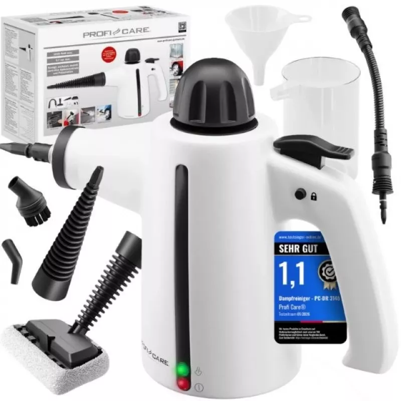 PROFICARE PC-DR 3145 Steam Cleaner, 1000 W, 250 ml, 3.5 bar