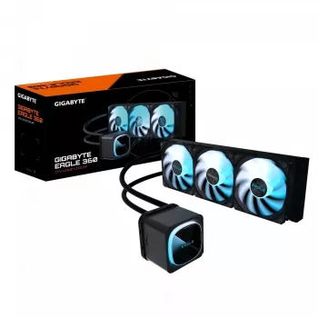 GIGABYTE EAGLE 360 AIO Chłodzenie cieczą CPU, 360mm radiator, 3x 120mm wentylatory, ARGB, LGA1700/AM5