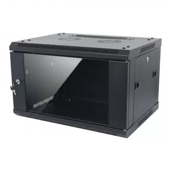 ALLNET 19 inch Obudowa ścienna 6U 1-częściowa Głębokość 600mm Czarny Rozłożona na płasko Seria SMA