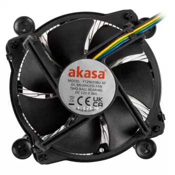 Akasa AK-CC6606BP01 Low Profile CPU Cooler - Socket LGA 1700, 63.2mm wysokości, wentylator 92mm, czarny