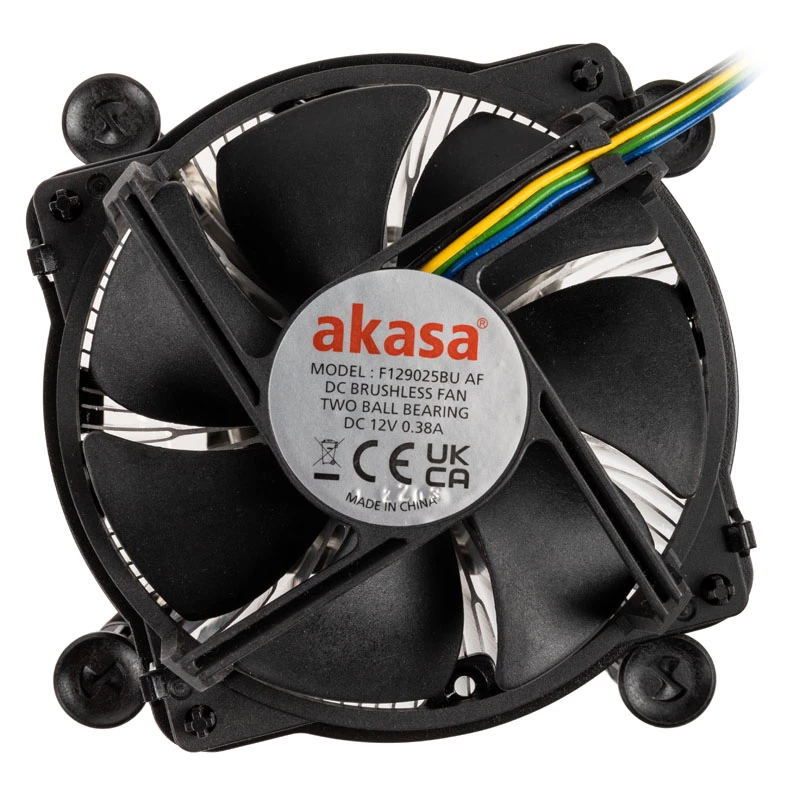 Akasa AK-CC6606BP01 Low Profile CPU Cooler - Socket LGA 1700, 63.2mm wysokości, wentylator 92mm, czarny