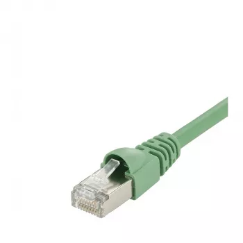 Kabel krosowy Telegärtner MP8 FS 600 RJ45 męski do RJ45 męski 0,5m SFTP Cat.7 Zielony
