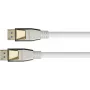 GOOD CONNECTIONS PREMIUM DisplayPort 2.0 Cable, 54 Gbit/s, UHBR 13.5, 4K @240Hz / 8K @60Hz, Full Metal Connector, Copper, 2m White