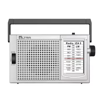 ELTRA Radio IZA-5 Srebrny Przenośne Radio FM/AM z Bluetooth i USB