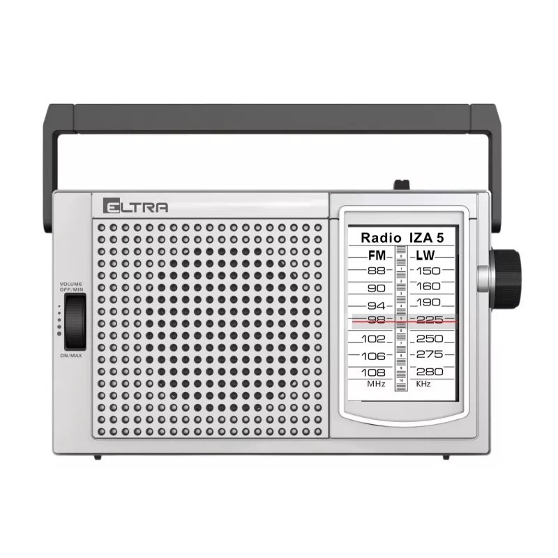 ELTRA Radio IZA-5 Srebrny Przenośne Radio FM/AM z Bluetooth i USB