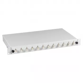 EFB Elektronik Splice Box 6x LC Duplex OM4 Rozszerzalny, 1U, Częściowo Wyposażony, Jasnoszary