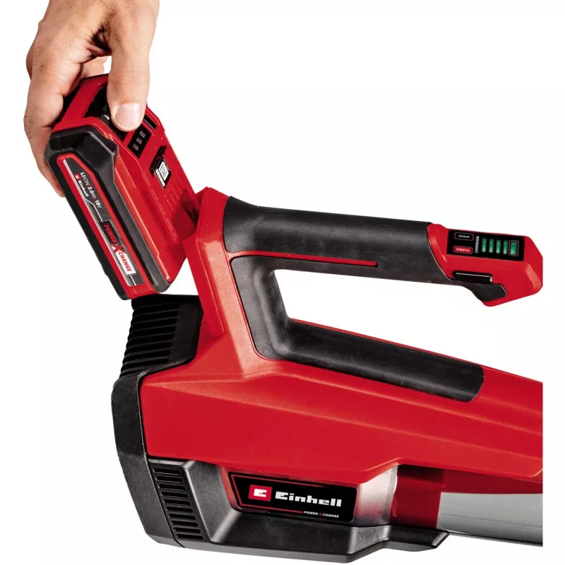 Einhell GP-LB 18/200 Akumulatorowa Dmuchawa do Liści 200 km/h, Silnik bezszczotkowy, Power X-Change, Czarny/Czerwony/Srebrny