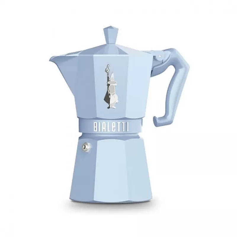Bialetti MOKA EXCLUSIVE 6TZ Light Blue Stovetop Espresso Maker (9062)