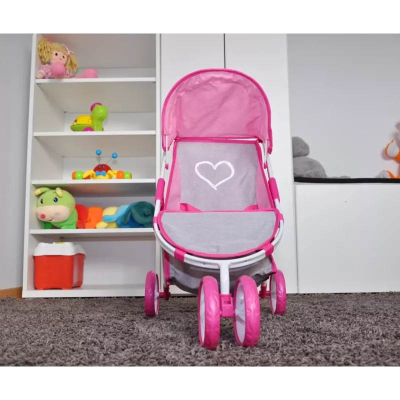 MILLY MALLY Wózek dla lalek Susie Prestige - Różowy/Szary/Biały